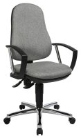Topstar Bürostuhl Support® P Deluxe, 8179AG23 Stoff grau, Gestell chrom