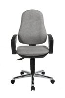 Topstar Bürostuhl Support® P Deluxe, 8179AG23 Stoff grau, Gestell chrom