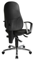Topstar Bürostuhl Support® P Deluxe, 8179AG22 Stoff anthrazit, Gestell chrom