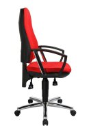 Topstar Bürostuhl Support® P Deluxe, 8179AG21 Stoff rot, Gestell chrom