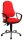 Topstar Bürostuhl Support® P Deluxe, 8179AG21 Stoff rot, Gestell chrom