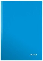 LEITZ Notizbuch WOW DIN A4 kariert, blau-metallic...