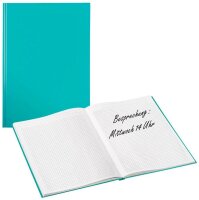 LEITZ Notizbuch WOW DIN A4 kariert, eisblau-metallic...