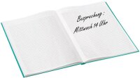 LEITZ Notizbuch WOW DIN A4 kariert, eisblau-metallic Hardcover 160 Seiten