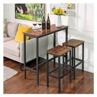 VASAGLE Bistrotisch rechteckig Spanplatte braun 100,0 x 40,0 x 90,0 cm, 1 St.