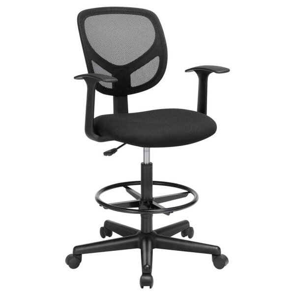 SONGMICS Arbeitsdrehstuhl schwarz