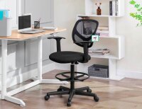 SONGMICS Arbeitsdrehstuhl schwarz