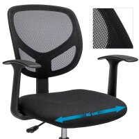 SONGMICS Arbeitsdrehstuhl schwarz
