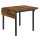 VASAGLE Esstisch braun rechteckig, 4-Fuß-Gestell schwarz, 76,0 / 98,0 / 120,0 x 78,0 x 75,0 cm