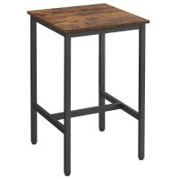 VASAGLE Stehtisch quadratisch Spanplatte braun 60,0 x...