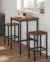 VASAGLE Stehtisch quadratisch Spanplatte braun 60,0 x...