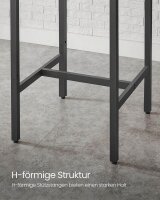 VASAGLE Stehtisch quadratisch Spanplatte braun 60,0 x 60,0 x 92,0 cm, 1 St.