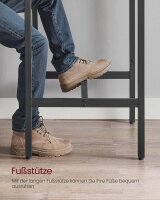 VASAGLE Stehtisch quadratisch Spanplatte braun 60,0 x 60,0 x 92,0 cm, 1 St.