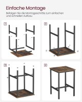 VASAGLE Stehtisch quadratisch Spanplatte braun 60,0 x 60,0 x 92,0 cm, 1 St.