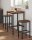 VASAGLE Stehtisch quadratisch Spanplatte braun 60,0 x 60,0 x 92,0 cm, 1 St.