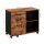 VASAGLE Rollcontainer braun, schwarz 3 Auszüge 80,0 x 40,0 x 66,0 cm