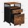 VASAGLE Rollcontainer braun, schwarz 2 Auszüge 42,0 x 44,0 x 69,0 cm