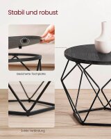VASAGLE Couchtische-Set rund Spanplatte schwarz, 2 Set