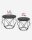 VASAGLE Couchtische-Set rund Spanplatte schwarz, 2 Set