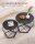 VASAGLE Couchtische-Set rund Spanplatte schwarz, 2 Set