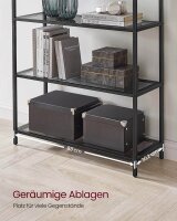 VASAGLE Bücherregal schwarz 83,0 x 30,2 x 183,5 cm