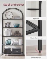 VASAGLE Bücherregal schwarz 83,0 x 30,2 x 183,5 cm