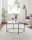 VASAGLE Couchtisch rund Glas schwarz 84,0 x 84,0 x 45,5 cm, 1 St.