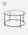 VASAGLE Couchtisch rund Glas schwarz 84,0 x 84,0 x 45,5 cm, 1 St.