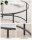 VASAGLE Couchtisch rund Glas schwarz 84,0 x 84,0 x 45,5 cm, 1 St.