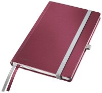 LEITZ Notizbuch Style DIN A5 kariert, granat rot Hardcover 160 Seiten