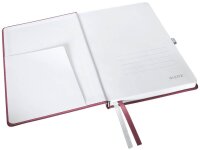 LEITZ Notizbuch Style DIN A5 kariert, granat rot Hardcover 160 Seiten