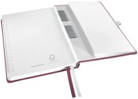 LEITZ Notizbuch Style DIN A5 kariert, granat rot Hardcover 160 Seiten