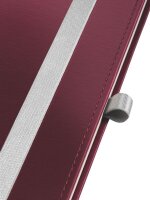 LEITZ Notizbuch Style DIN A5 kariert, granat rot Hardcover 160 Seiten