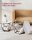 VASAGLE Couchtische-Set rund Spanplatte weiß, 2 Set