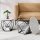 VASAGLE Couchtische-Set rund Spanplatte weiß, 2 Set