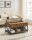 VASAGLE Couchtisch rechteckig Spanplatte braun 95,0 x 60,0 x 48,0 / 62,0 cm, 1 St.