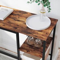 VASAGLE Bistrotisch rechteckig Spanplatte braun 110,0 x 40,0 x 90,0 cm, 1 St.
