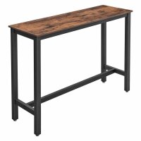 VASAGLE Bistrotisch rechteckig Spanplatte braun 120,0 x...