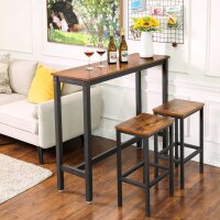 VASAGLE Bistrotisch rechteckig Spanplatte braun 120,0 x 40,0 x 100,0 cm, 1 St.