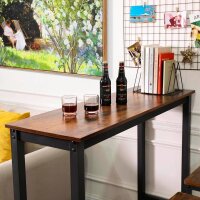 VASAGLE Bistrotisch rechteckig Spanplatte braun 120,0 x 40,0 x 100,0 cm, 1 St.
