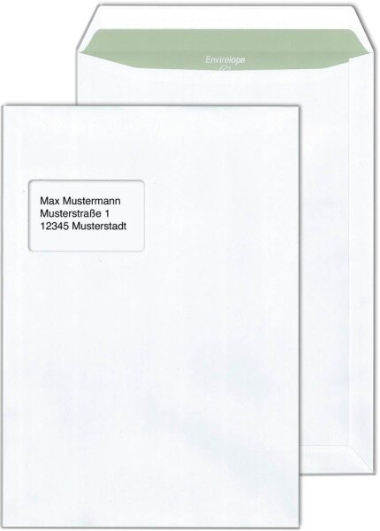 MAILmedia Versandtaschen Envirelope® DIN C4 mit Fenster weiß 250 St.