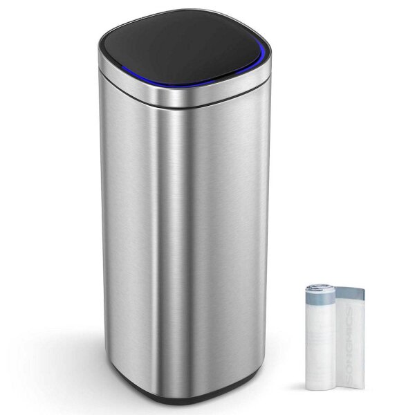 SONGMICS Mülleimer 50,0 l silber