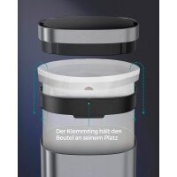 SONGMICS Mülleimer 50,0 l silber