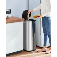 SONGMICS Mülleimer 50,0 l silber