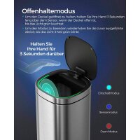 SONGMICS Mülleimer 50,0 l silber