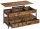 VASAGLE Couchtisch rechteckig Spanplatte braun, schwarz 100,0 x 50,0 x 48,0 - 63,0 cm, 1 St.