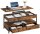 VASAGLE Couchtisch rechteckig Spanplatte braun, schwarz 100,0 x 50,0 x 48,0 - 63,0 cm, 1 St.