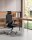SONGMICS Bürostuhl, OBN068B01 Stoff schwarz, Gestell alu