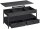 VASAGLE Couchtisch rechteckig Spanplatte schwarz 100,0 x 50,0 x 48,0 - 63,0 cm, 1 St.