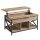 VASAGLE Couchtisch rechteckig Spanplatte hellbraun 95,0 x 60,0 x 48,0 / 62,0 cm, 1 St.